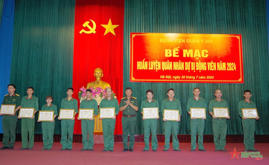 Bệnh viện Quân y 354 hoàn thành huấn luyện quân nhân dự bị động viên năm 2024